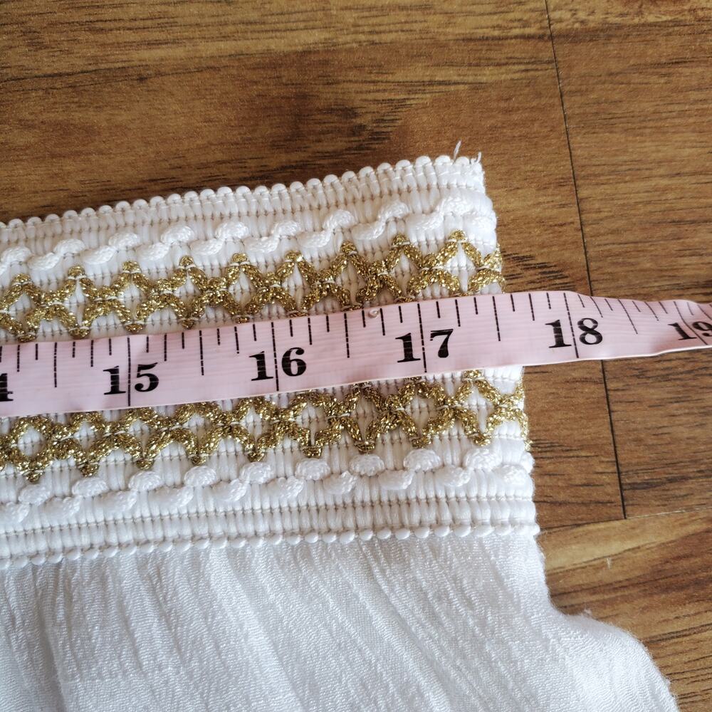 JM Collection Pants Size Medium White Lined Wide Leg Elastic Waist - Picture 5 of 6